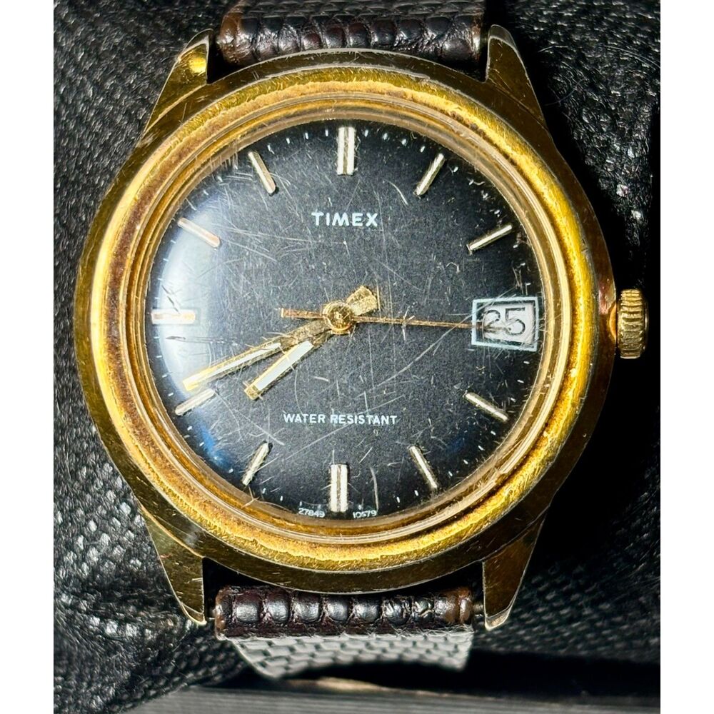 Vintage 1979 Timex Marlin Calendar Mechanical Watch – Working Retro Timepiece